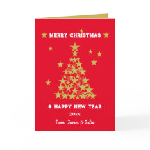 Natal do Red Chic e das Estrelas Gliters Douradas