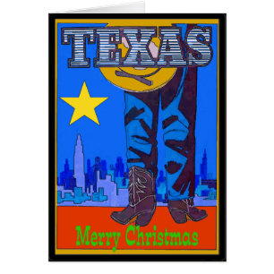 Cartão Natal do Texas Cowboy