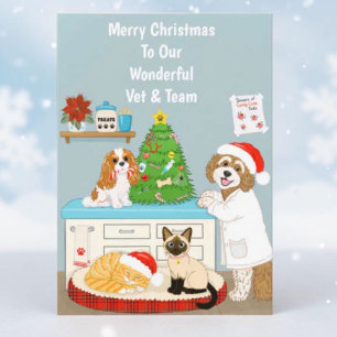 Cartão Natal do Veterinário para Veterinário e Equipe