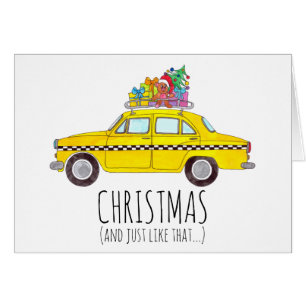 Cartão Natal. E Assim Como O Táxi De Nova York