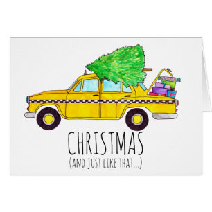 Cartão Natal. E Assim Como O Táxi De Nova York