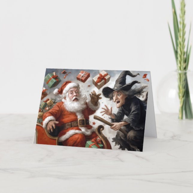 Cartão Natal e Dia das Bruxas Humor (Frente)