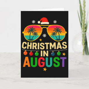Cartão Natal em Agosto Férias de Verão Natal 