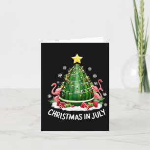 Cartão Natal Em Julho Árvore De Melancia Funny Flamingo X