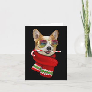 Cartão Natal Em Julho Camisa Diversão Corgi Pulga Cachorr