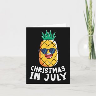 Cartão Natal Em Julho Camisa Engraçado Abacaxi Verão Xma