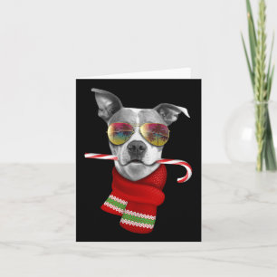 Cartão Natal Em Julho Camisa Pitbull Pulga Cão