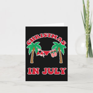 Cartão Natal Em Julho Chinelos Bikini Palm Tree
