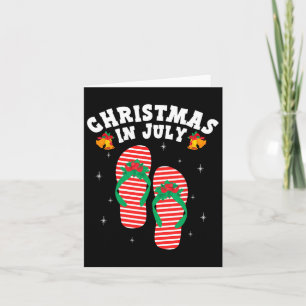 Cartão Natal Em Julho Chinelos De Verão Férias Na Praia