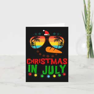 Cartão Natal Em Julho Engraçado Snowman Beach Summer Hawa