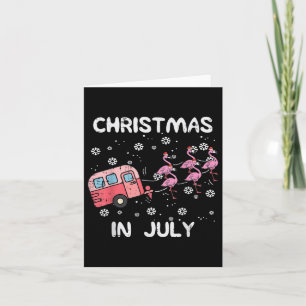 Cartão Natal Em Julho Flamingo Trailer Verão Xmas Cam