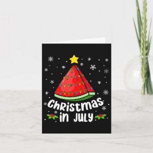 Cartão Natal Em Julho Melancia Funny Summer Beach Xm
