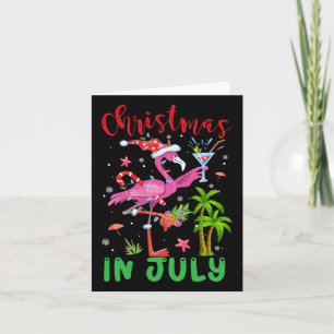 Cartão Natal Em Julho Papais noeis Flamingo Mulheres De V