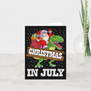 Cartão Natal Em Julho Papais noeis Meninos Dinossauro T R