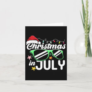 Cartão Natal Em Julho Santa Hat Sungles Beach Summer V