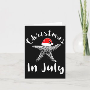 Cartão Natal Em Julho Starfish Santa Hat Tee