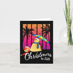 Cartão Natal Em Julho Teatro Snowman Summer Beach V