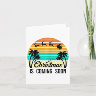 Cartão Natal Em Julho Verão Design Divertido Do Papai Noe