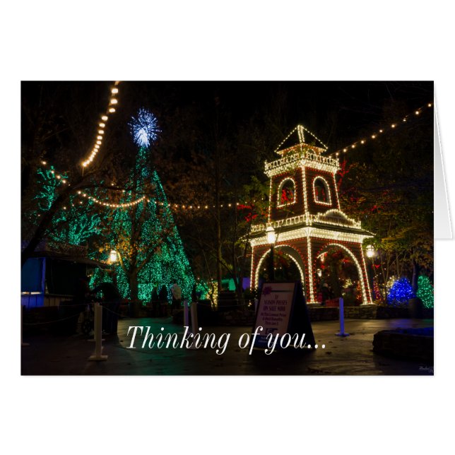 Cartão Natal Em Silver Dollar City 2 Pensando Em Você (Frente horizontal)