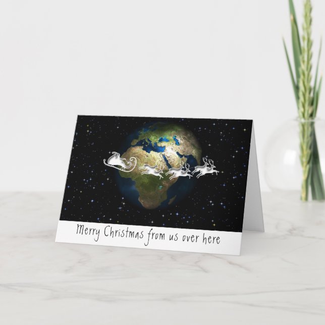 Cartão Natal em torno do Miles (Frente)