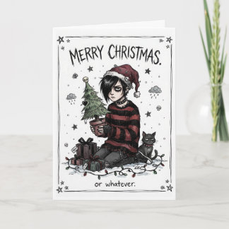 Cartão Natal Emo Girl – Feliz Natal Seja o Que For