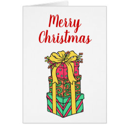 Cartão Natal Empilhado Apresenta Natal Empilhado