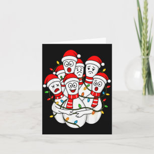 Cartão Natal engraçado de boliche Papai Noel de boliche N