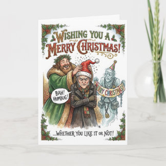Cartão Natal Engraçado do Scrooge – Bah Humbug