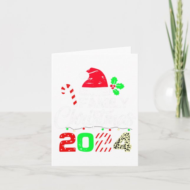 Cartão Natal Familiar 2024 Para Famílias Que Correspondem (Frente)