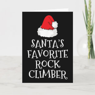 Cartão Natal favorito do Papai Noel Climber Christmas Nat