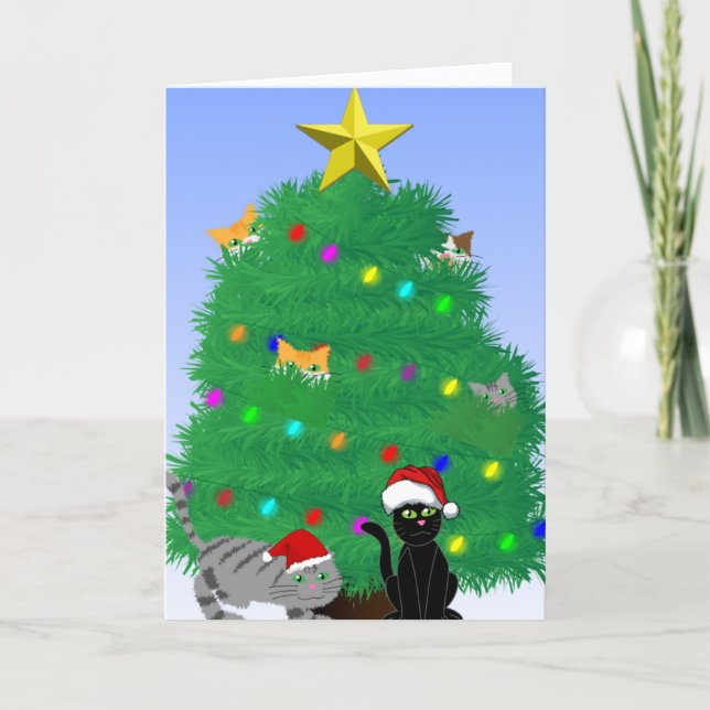 Cartão Natal Felino (Frente)