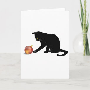 Cartão Natal Feliz Meowy Gato Divertido