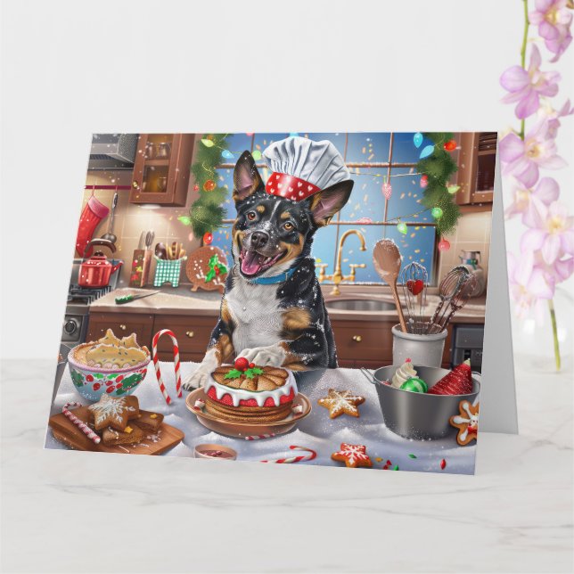 Cartão Natal Festivo do Feriado de Bovinos Australiano (Orquídea)