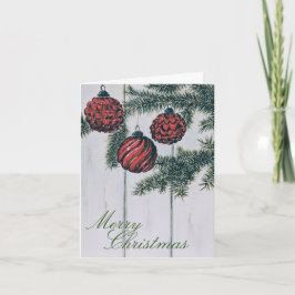 Cartão Natal Festivo Minimalista Rústico