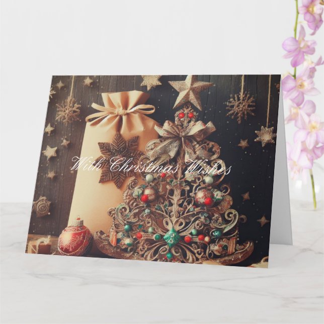 Cartão Natal Festivo Vitoriano (Orquídea)