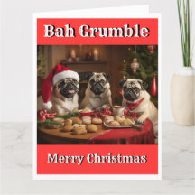 Natal Funny BAH GRUMBLE PUG GRUMBLE