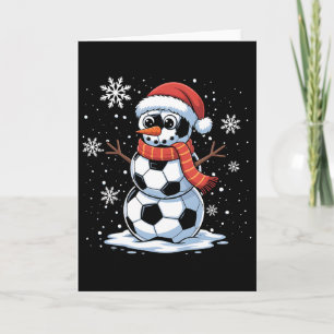Cartão Natal Futebol Boneco de Neve Natal Mulheres Homens