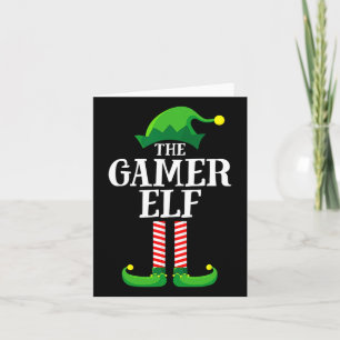 Cartão Natal Gamer Elf Mating Family Group Christma