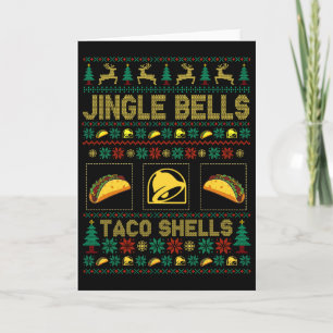Cartão Natal Jingle Bells Taco Conchas Frio Xmas