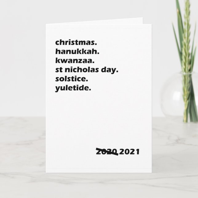 Cartão Natal Kwanzaa Hanukkah Solstice Yuletide (Frente)