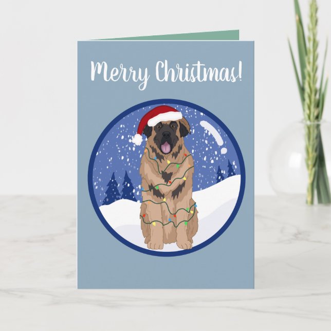 Cartão Natal Leonberger (Frente)