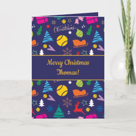 Cartão 🎄 Natal 🎾 marinho azul