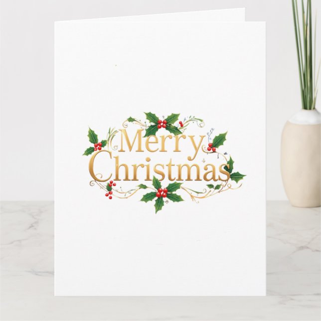 Cartão Natal Minimalista Feliz (Frente)