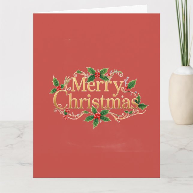 Cartão Natal Minimalista Feliz (Frente)