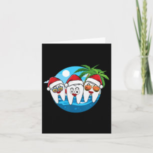 Cartão Natal Na Esquadra Dental No Sumo Tropical De Praia