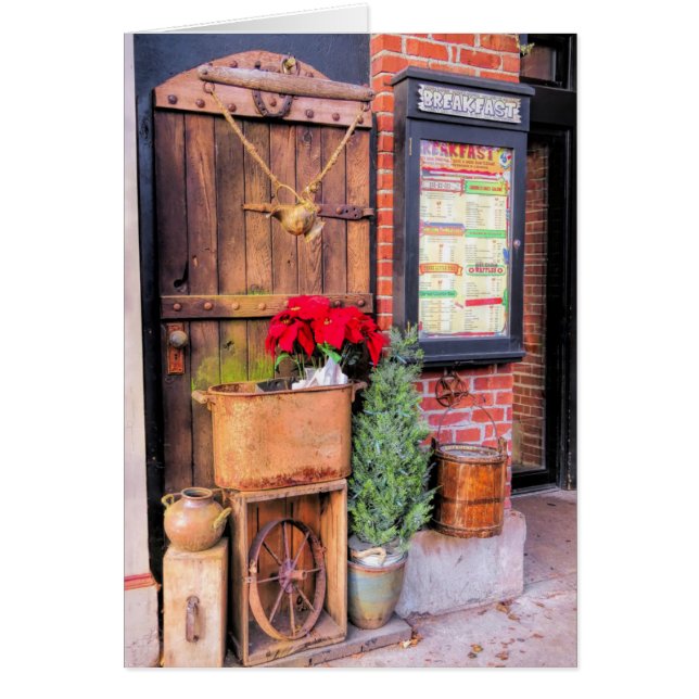 Cartão Natal na rua principal (Frente)