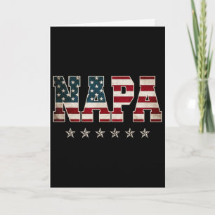 Cartão Natal Napa Dia dos Pais Bandeira Americana 4 De Ju