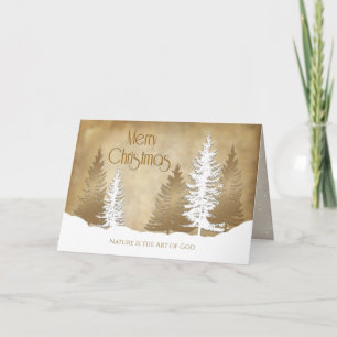 Cartão Natal, Natureza é a Arte de Deus, Árvores Certas