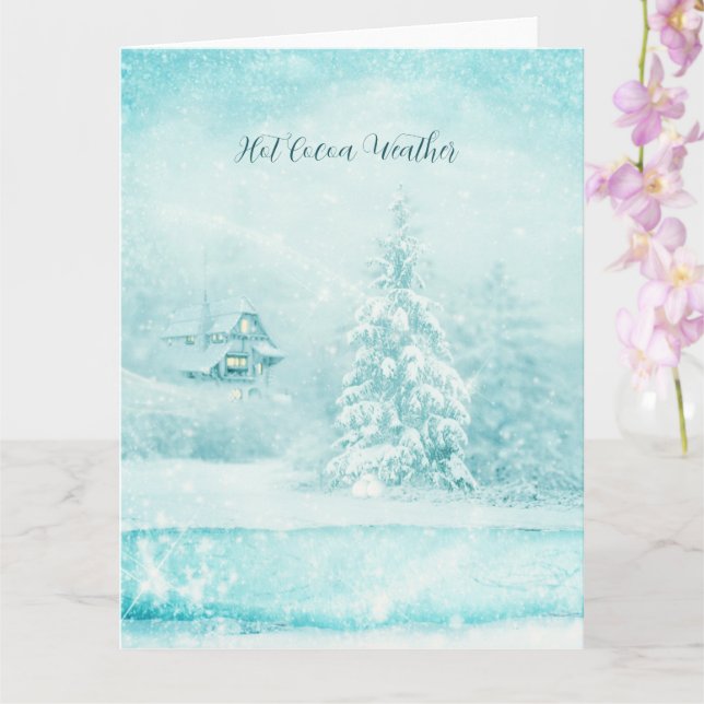Cartão Natal Neva No Clima Quente Do Cacau (Orquídea)