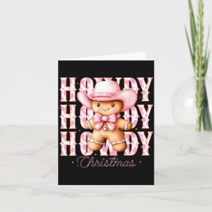 Cartão Natal Nk Biscoito de Gengibre Cowboy Cowgirl Howdy